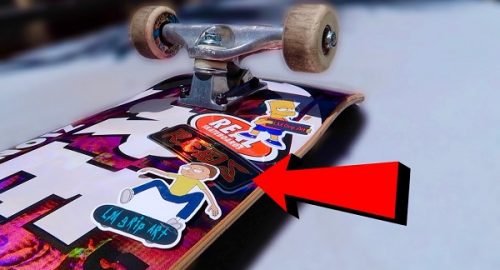 Where to put stickers on skateboard