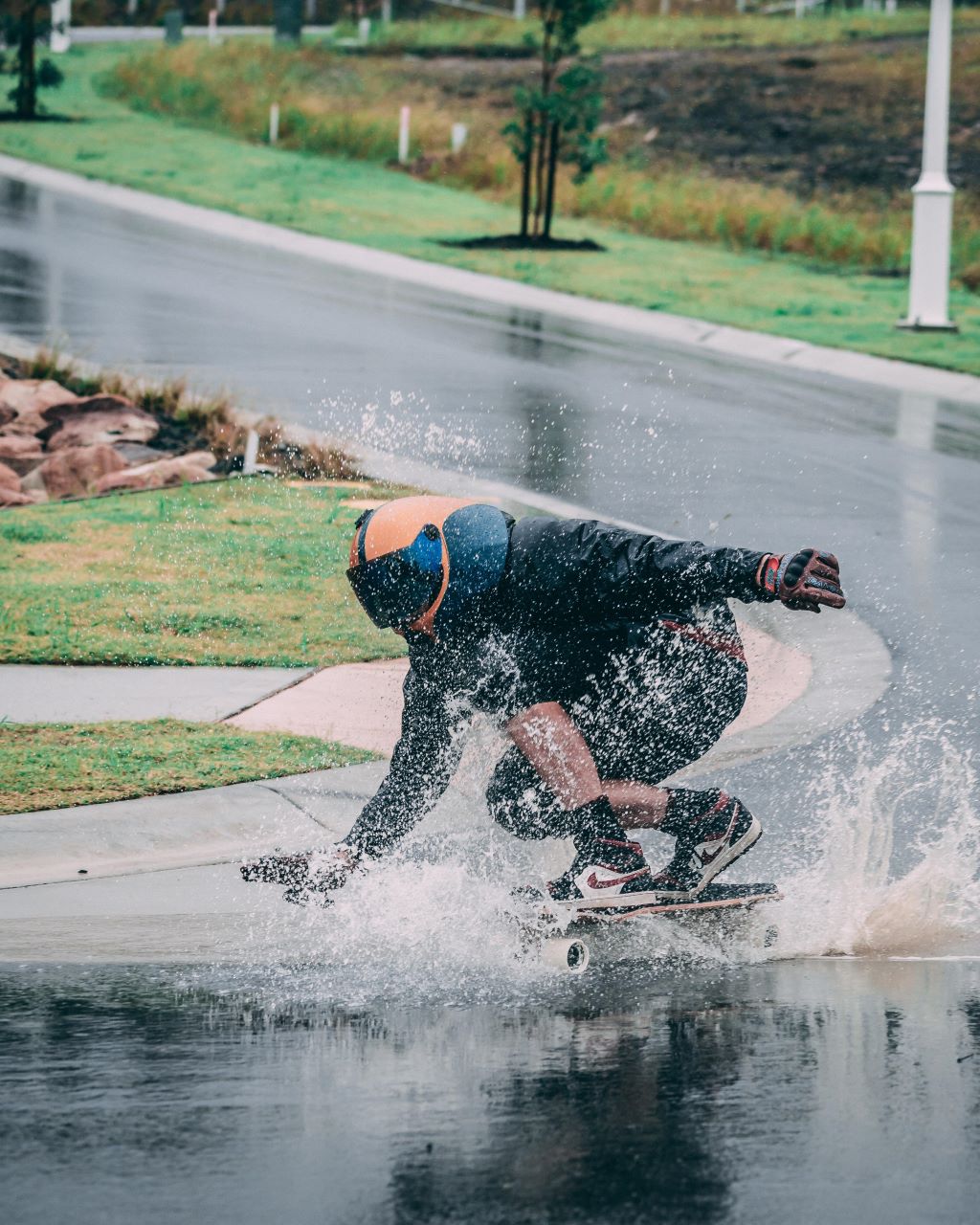 What to do after skating in the rain