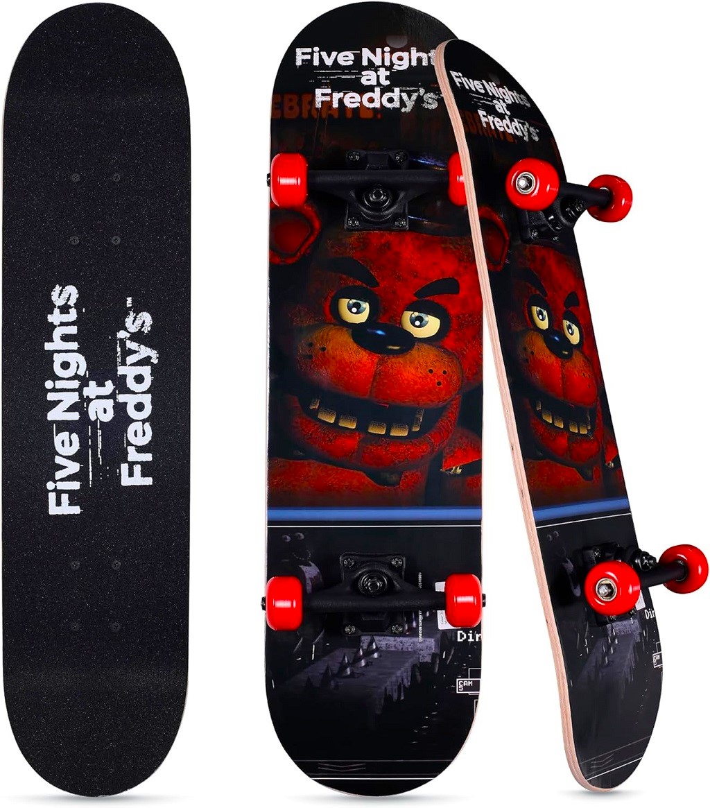 Five Nights at Freddy’s Skateboard with Printed Graphic Grip Tape – A Thrilling Ride for Kids and Teens