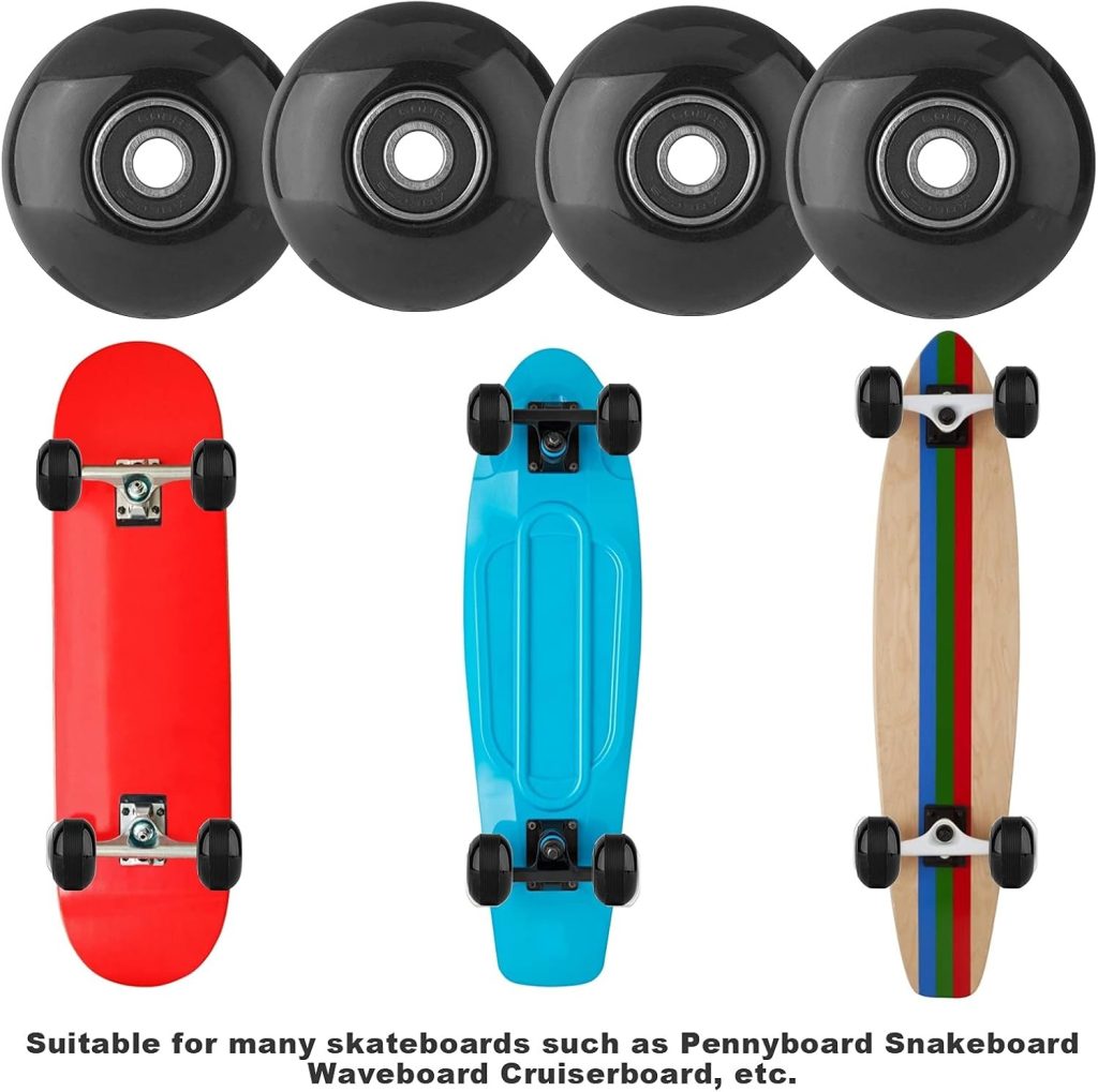 Set of 4 NONMON 52mm durable skateboard wheels with pre-installed bearings