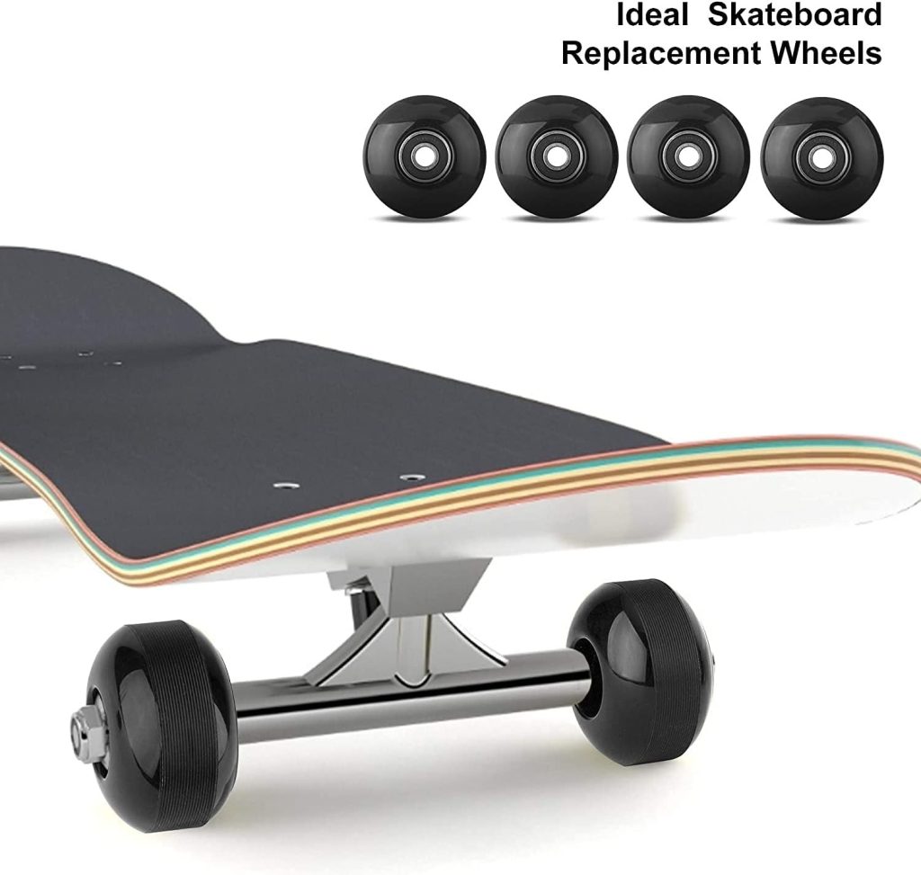 NONMON 52mm skateboard wheels with bearings, 95A hardness for street tricks and cruising