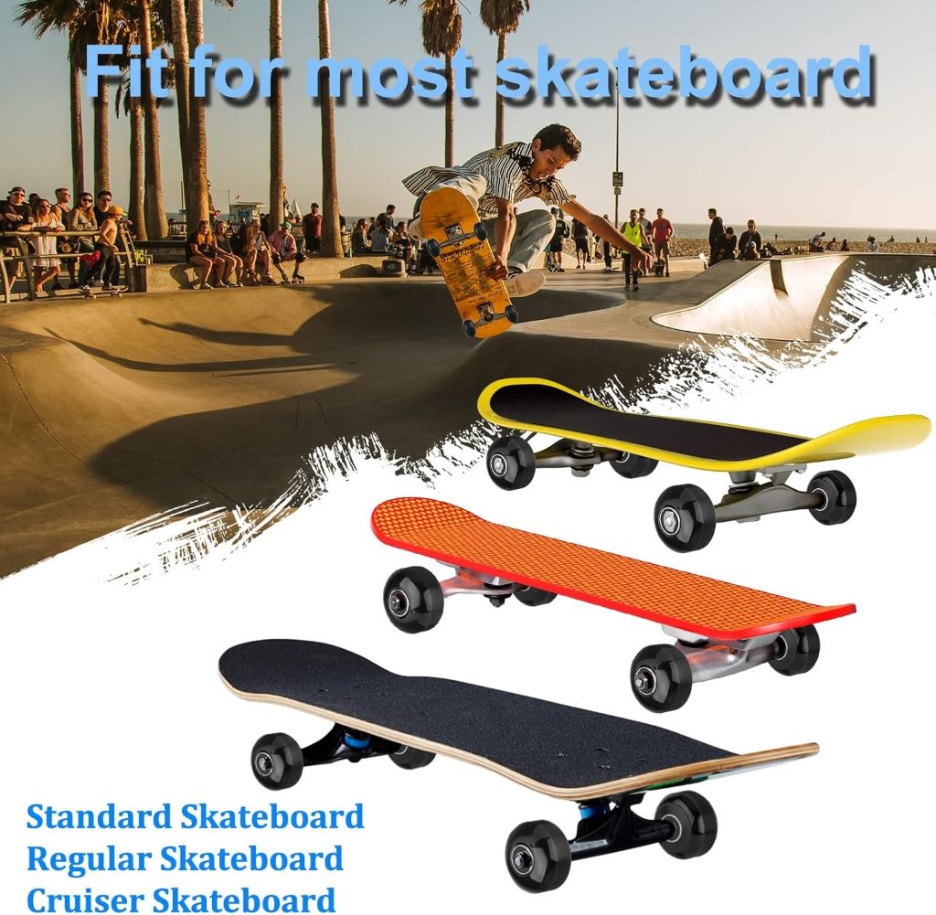 Street-ready SPORTYOUTH skateboard wheels, 52mm 95A, complete with bearings and spacers.