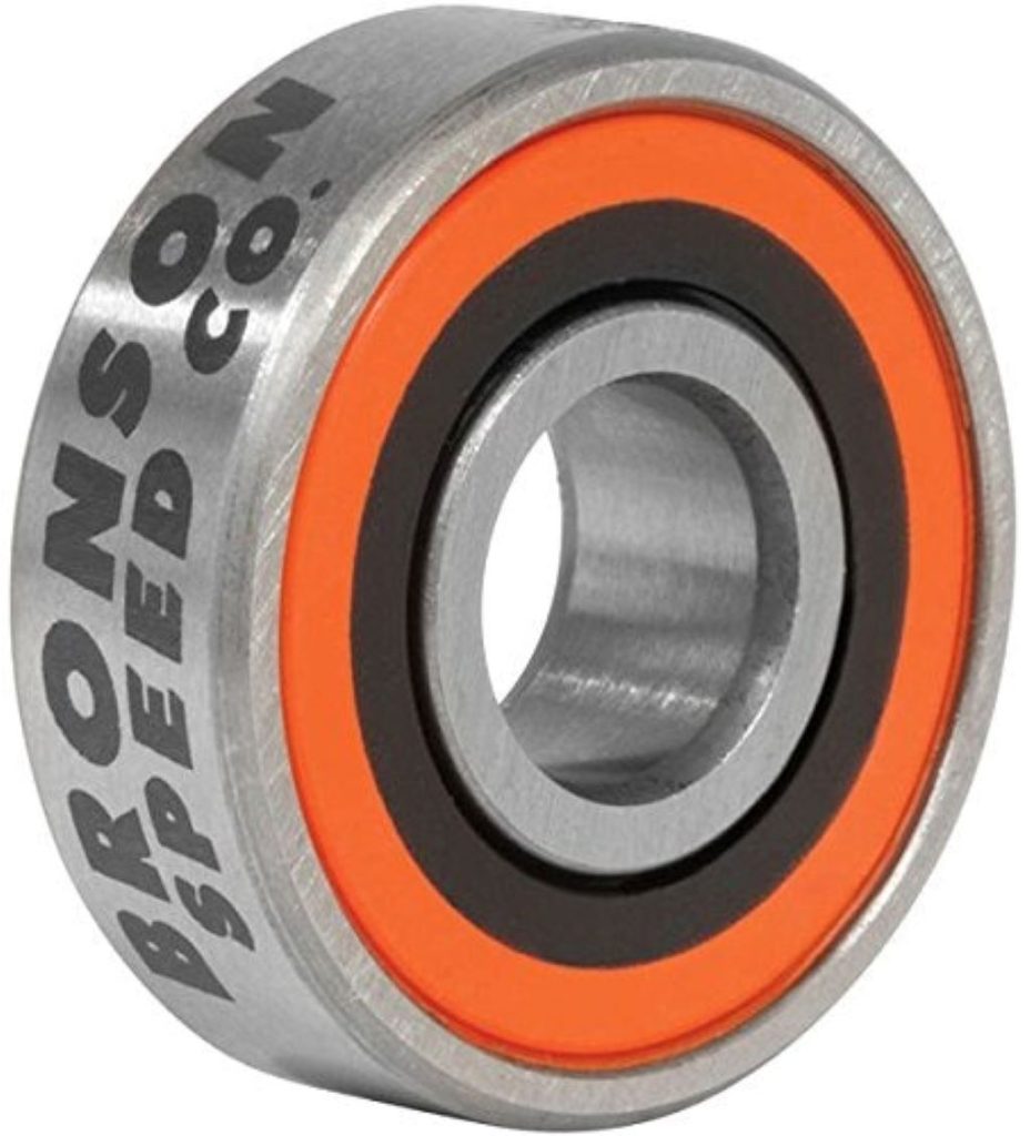 High-performance BRONSON G3 skateboard bearings on display
