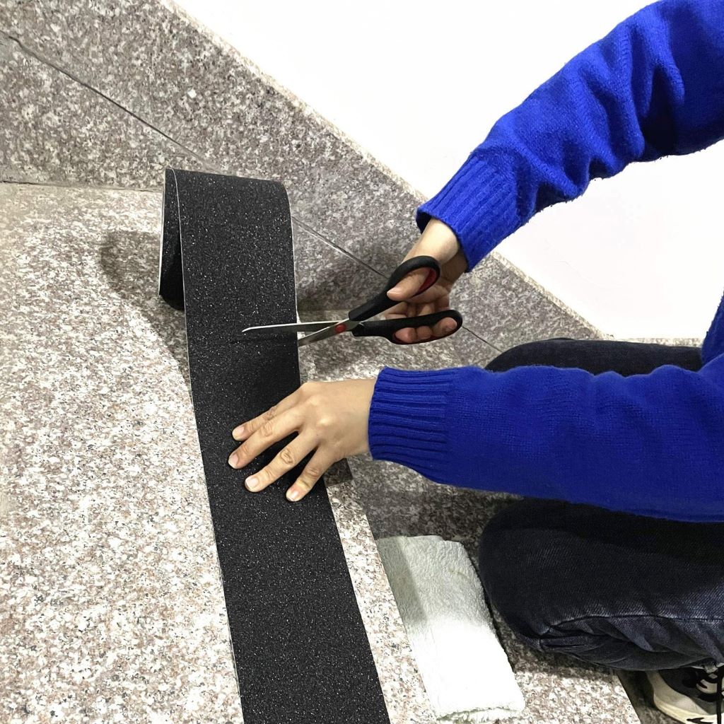 Durable 80-grit non-slip tape providing traction for indoor and outdoor use