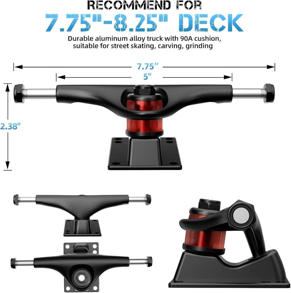 Beginner-friendly Jizmo skateboard set including wheels, trucks, bearings, pads, and tools for cruising and tricks.