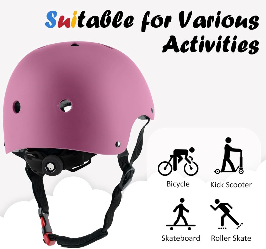 Toddler to youth OUWOER multi-sport helmet with secure fit and protective design.