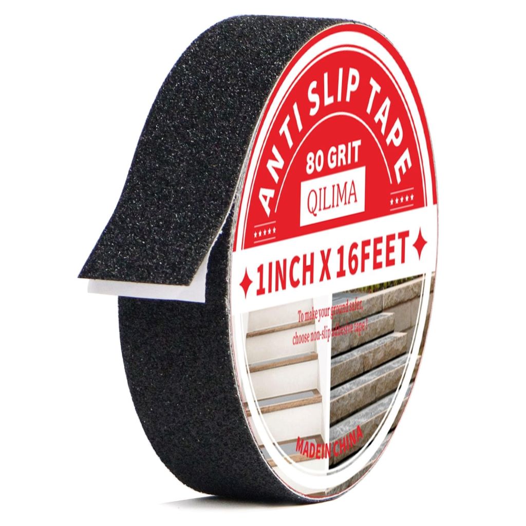 QILIMA black anti-slip grip tape for stairs, skateboards, and floors