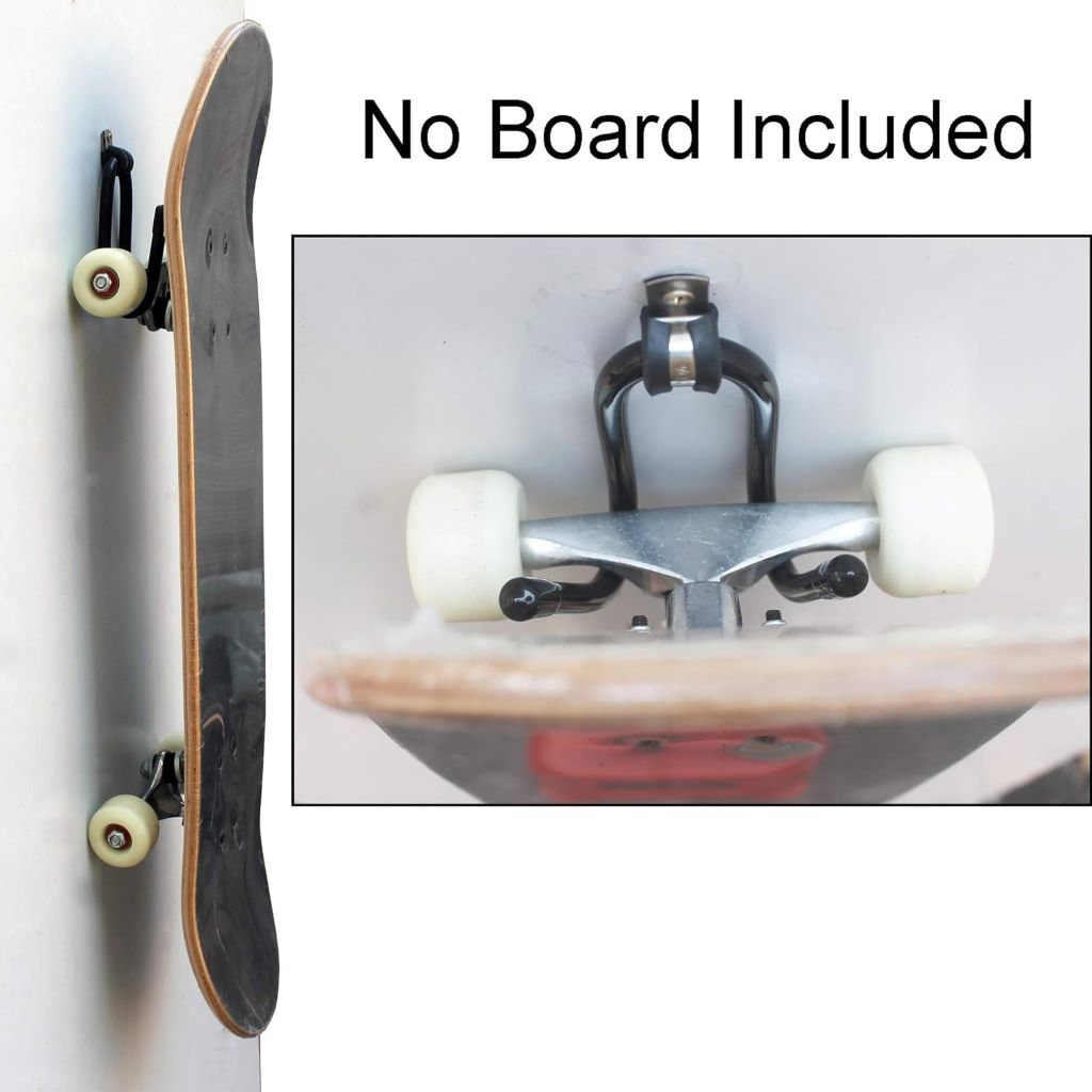 Organize and display skateboards with YYST W-style wall hanger rack, 4-pack, hardware included.