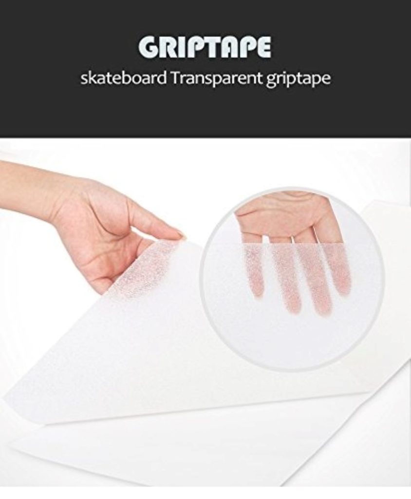 Anti-slip, waterproof clear griptape for smooth and secure rides on boards and scooters