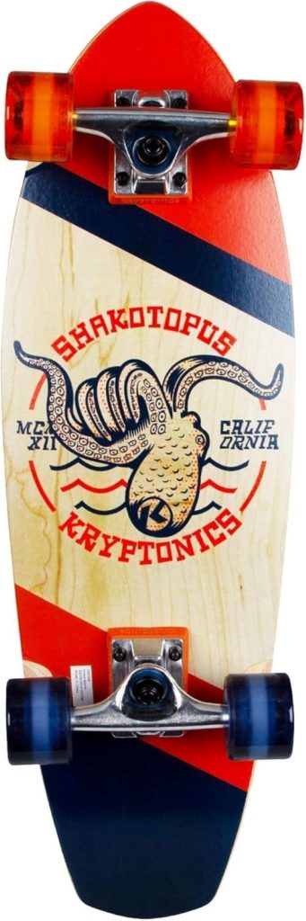 Close-up of Kryptonics skateboard showcasing maple deck and high-quality wheels for smooth rides