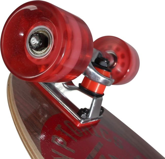 Kryptonics Stubby skateboard showing deck and wheels for smooth cruising