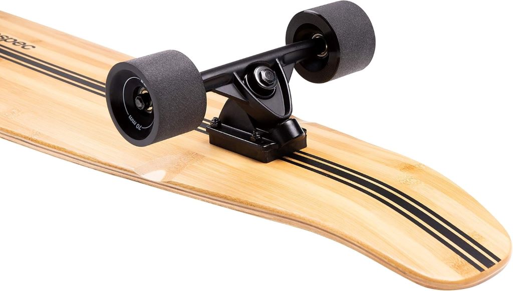 Adult skateboard for commuting and carving featuring Retrospec Zed Pintail longboard.