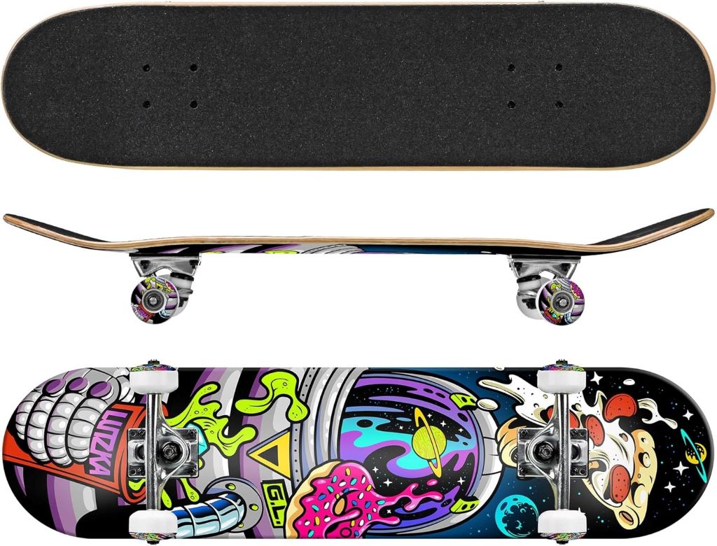 Complete Roller Derby Deluxe skateboard setup suitable for kids, teens, and adults.