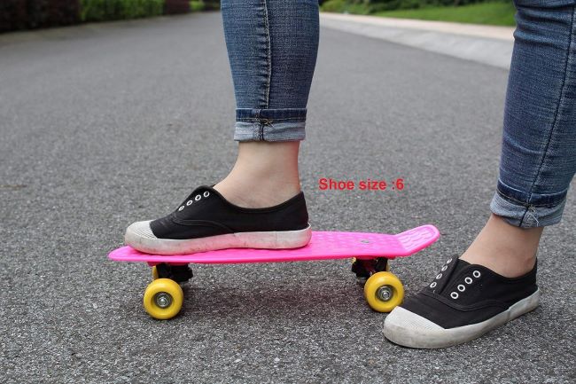 Compact SK8MEMO Mini Skateboard ideal for kids and new skaters learning balance