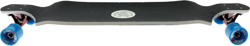 Top view of Santa Cruz 10x40” Screaming Hand drop-through skateboard