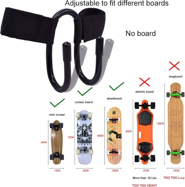 Easy-to-use YYST backpack skateboard hanger in action