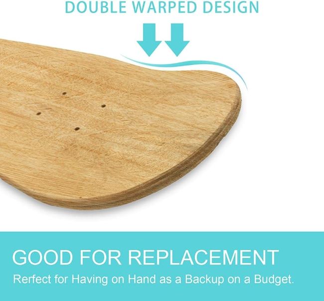 Natural 7-layer maple Beipoo skateboard deck ready for painting or setup