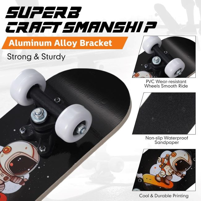 Honoson 7-piece toddler skateboard safety gear set with helmet, knee, elbow, and wrist pads.