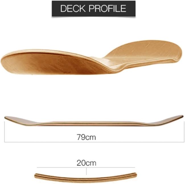 Set of three durable maple skateboard decks featuring a blank double-tail shape.