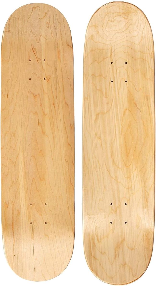 Moose Blank Skateboard Deck made from premium 7-ply maple in natural wood finish