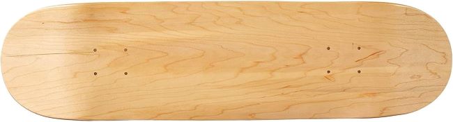 Top view of Moose Blank Skateboard Deck available in 10 sizes