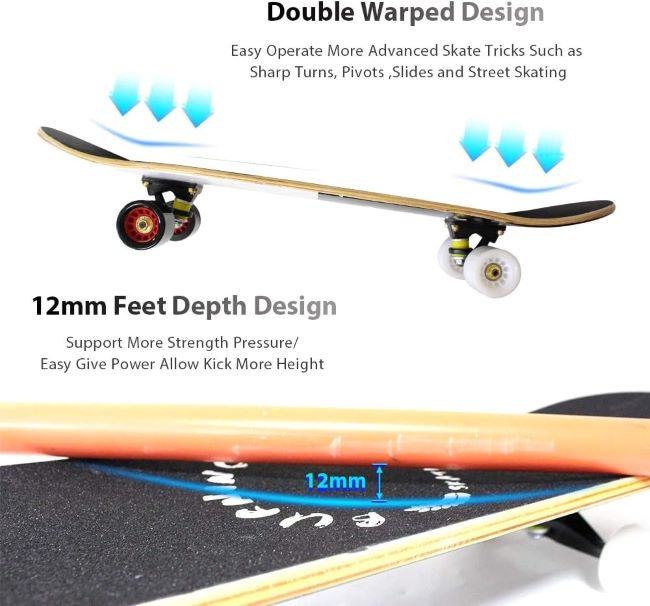 Kids and teens starter skateboard – Sangde Easy_Way 31'' maple cruiser for beginners