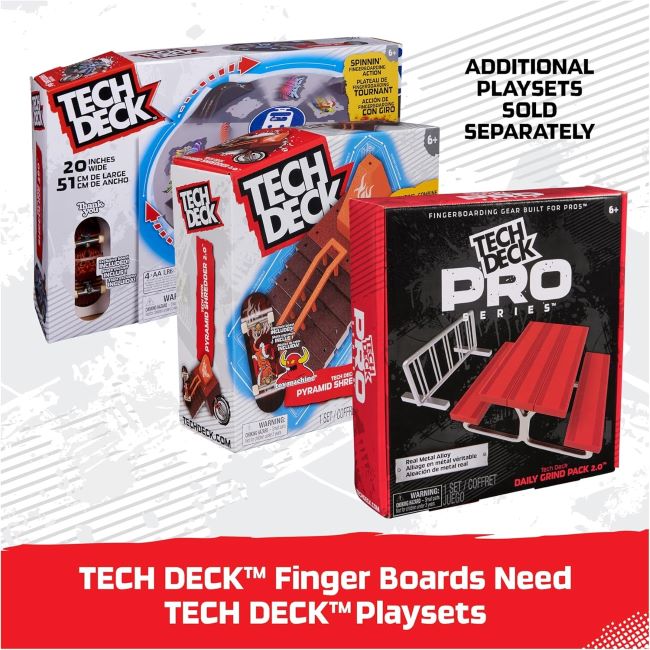 Collectible Tech Deck Ultra DLX fingerboards 4-pack – mini skateboards for tricks and play.