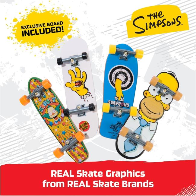 Tech Deck Ultra DLX Simpsons 4-Pack mini skateboards for kids and collectors