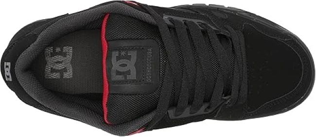 Side view of DC Shoes STAG skate shoes highlighting performance-focused sole and padding