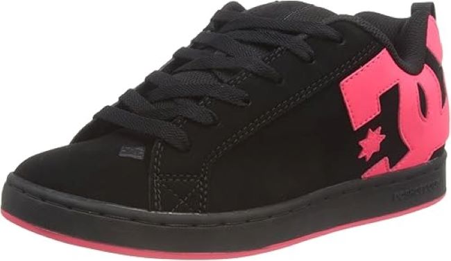DC Women’s Court Graffik skate shoes showing casual street style and comfort