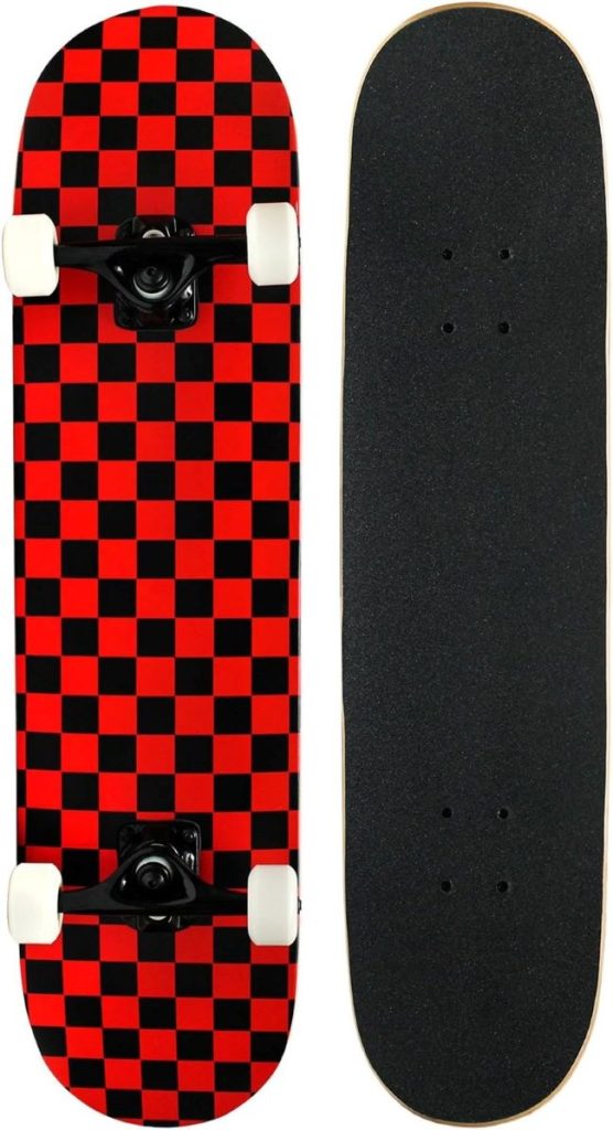 Krown KPC complete skateboard with 7-ply maple deck, aluminum trucks, and urethane wheels for beginners