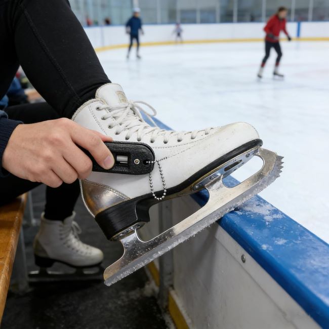 Bnineteenteam Ice Skate Blade Sharpener Compact skate blade sharpener grindstone tool for quick edge maintenance and repair