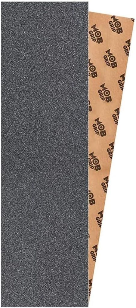 Mob grip tape with high-performance anti-slip surface designed for skateboard control and durability.