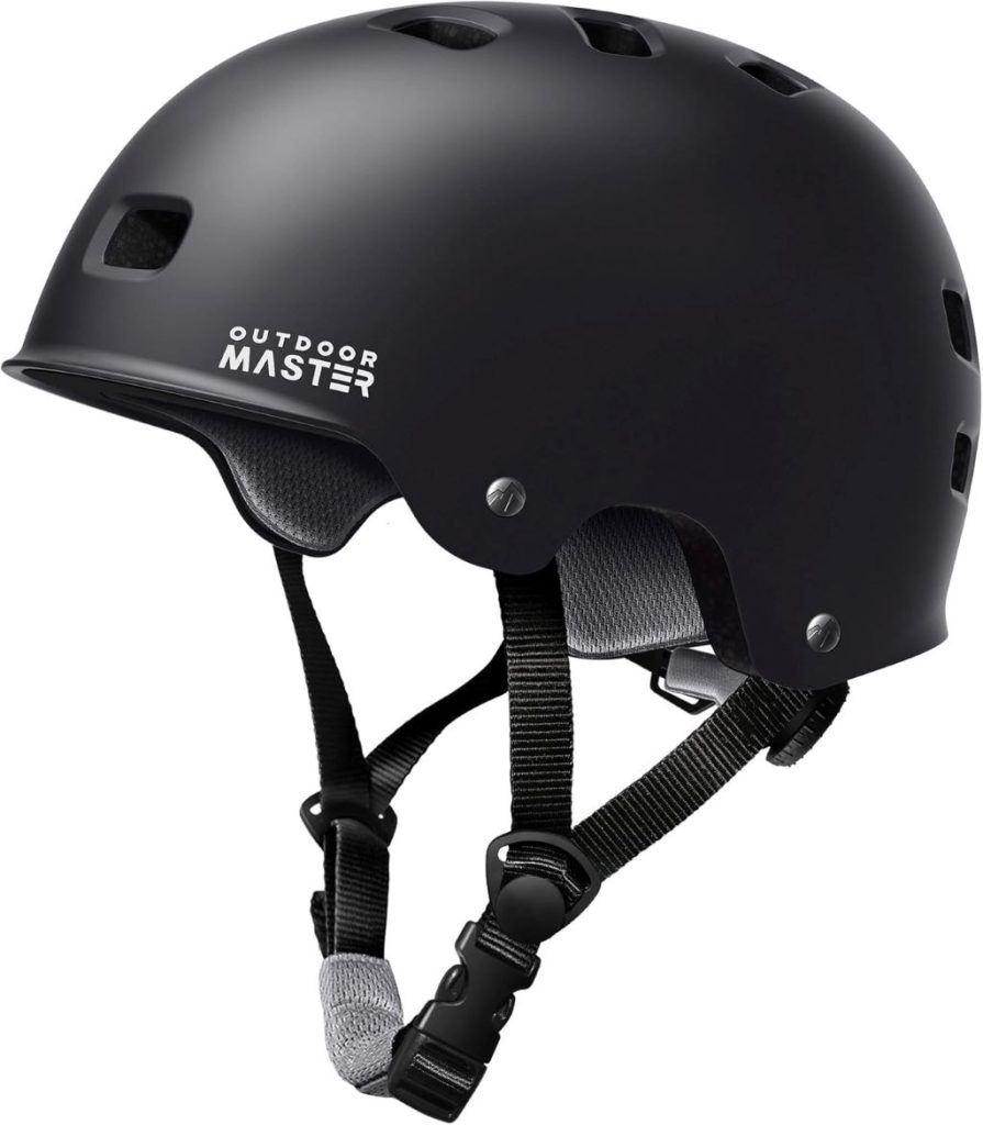 OutdoorMaster Multi-Sport Skateboard Helmet – ventilated cycling and skating helmet with removable liners for kids, youth, and adults