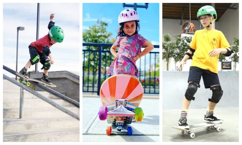 Skater riding a complete skateboard on a street demonstrating balance and control