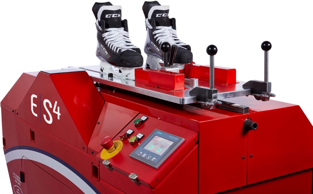 Skate sharpener machine sharpening blades for precise edges and better skating performance