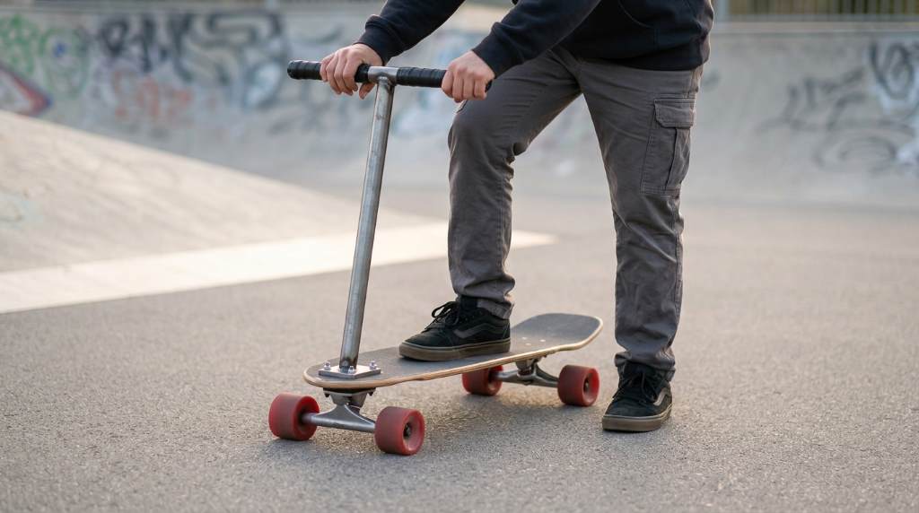 How to Ride a Skateboard With Handle?