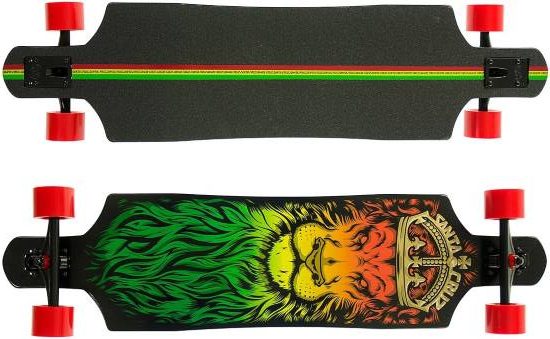 Santa Cruz Lion God Rasta Drop Thru Cruzer Freeride Longboard Deck