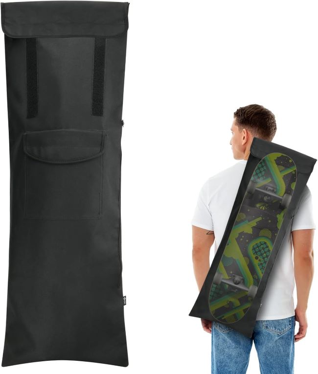 Cosmos skateboard backpack with adjustable carrying straps and water-resistant design for daily commuting