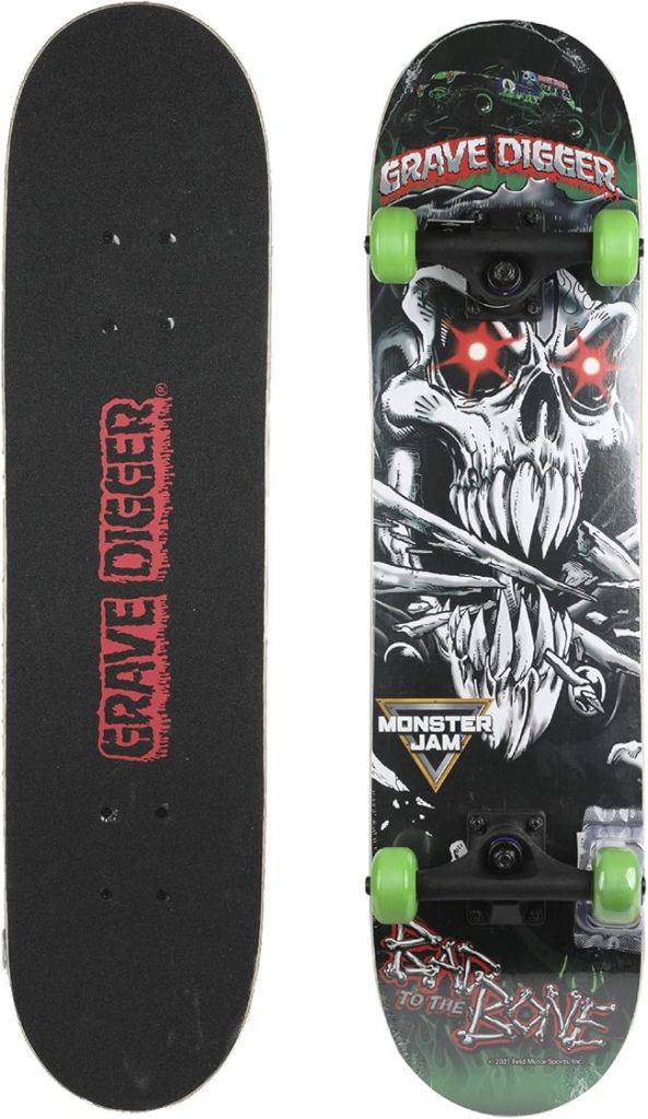 Voyager 31-inch skateboard with 9-ply maple deck and ABEC-5 bearings for smooth performance