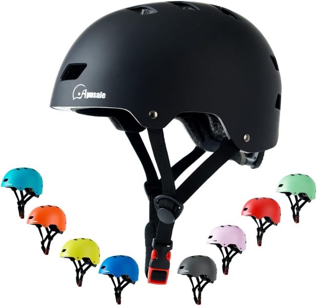 Apusale adjustable skateboard helmet for riders in Wisconsin