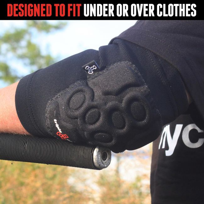 Triple Eight Covert low-profile elbow protection for skateboarding, BMX, rollerblading, and cycling