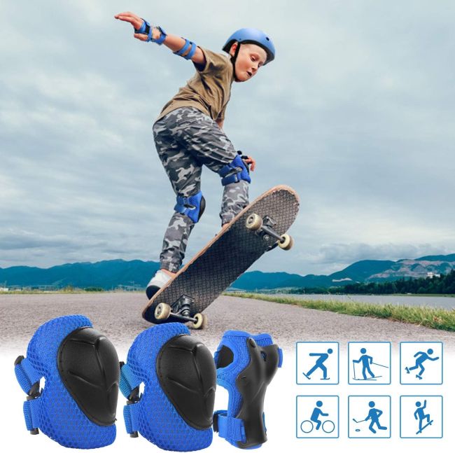 WayEee adjustable kids helmet set for biking, skating, and outdoor activities