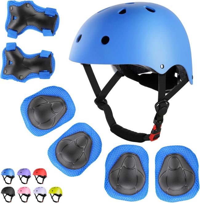 WayEee kids bike helmet set with adjustable design for Georgia children