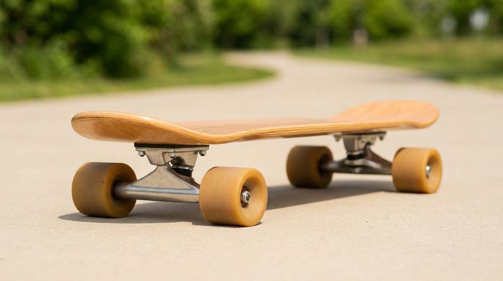 Cruiser skateboard with soft wheels for adult street riding