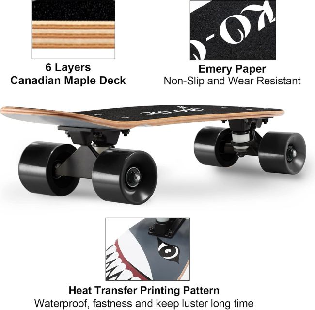 KO-ON Mini Cruiser Skateboard for beginners and casual riders