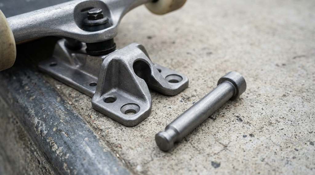 Testing a newly installed skateboard lock for stability